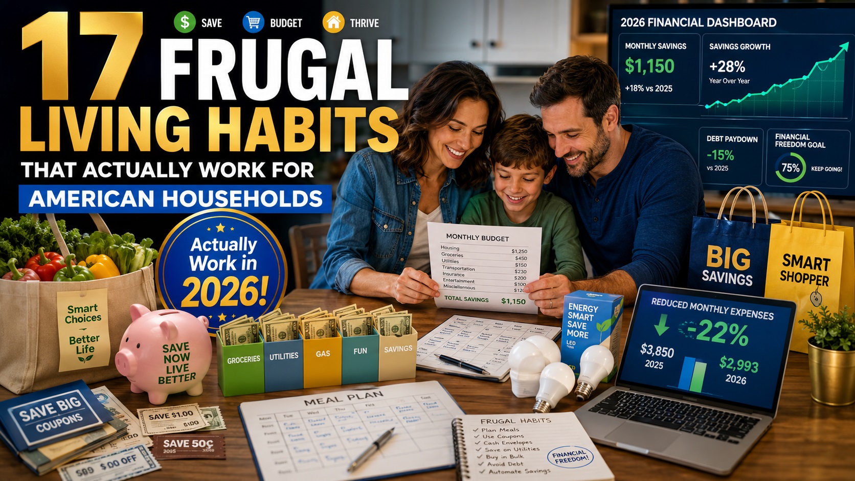 17 Frugal Living Habits That Actually Work for American Households in 2026