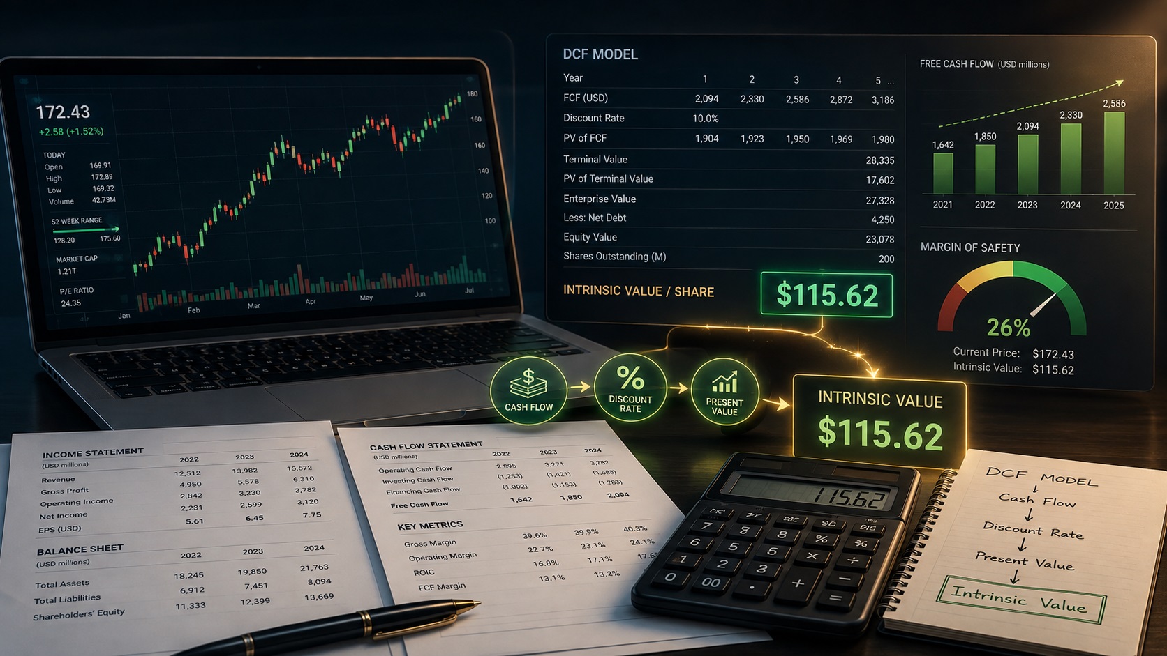 How to Calculate Intrinsic Value of a Stock: A Practical DCF Guide for U.S. Investors